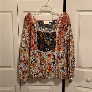 Anthro Floral Blouse